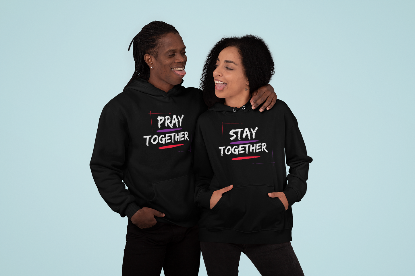 Pray together Stay together couples hoodie set